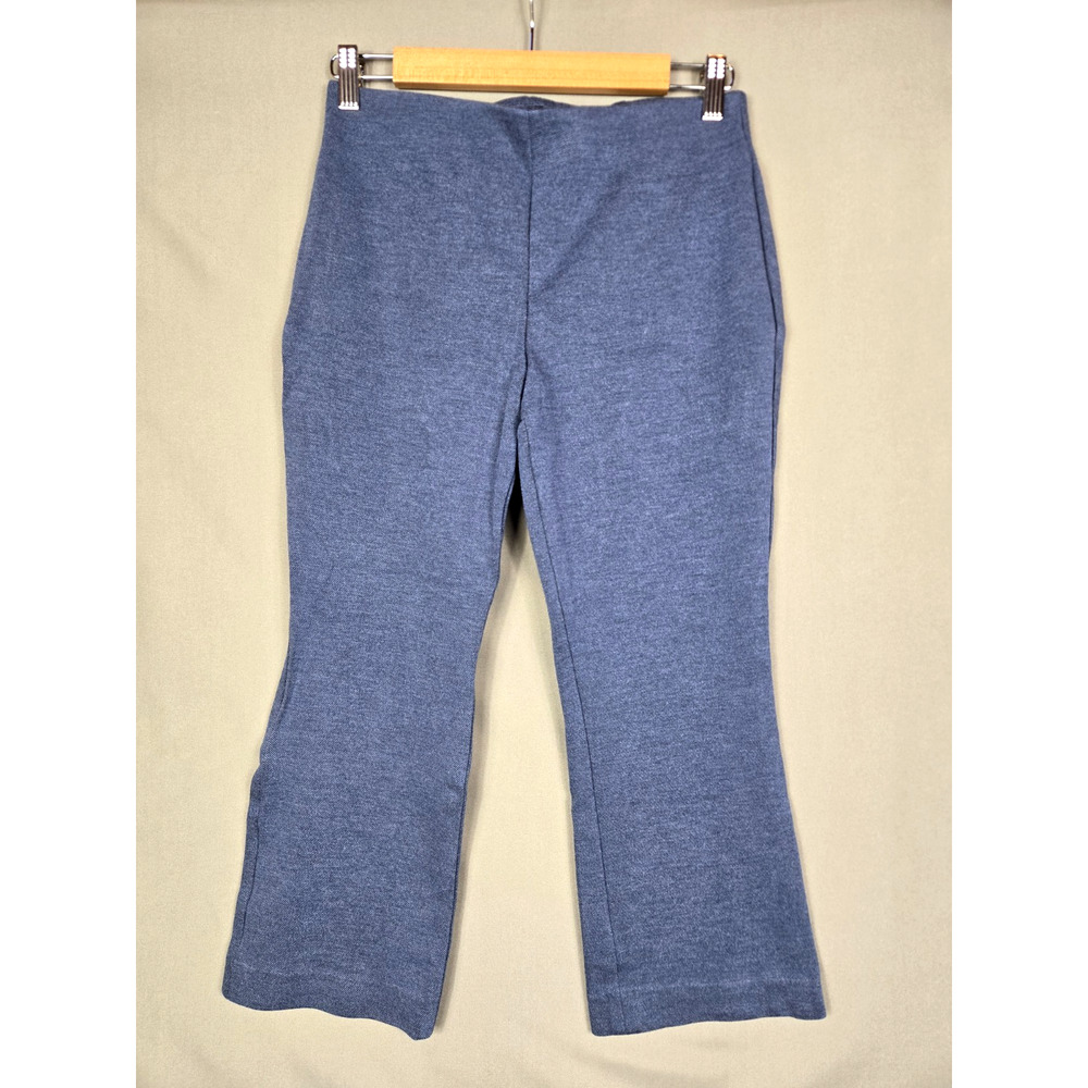 Talbots Montauk Pant Blue Pull On Elastic Waist Mid Rise Crop Womens Size 6P